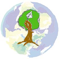 Drawing of tree in front of the Earth.