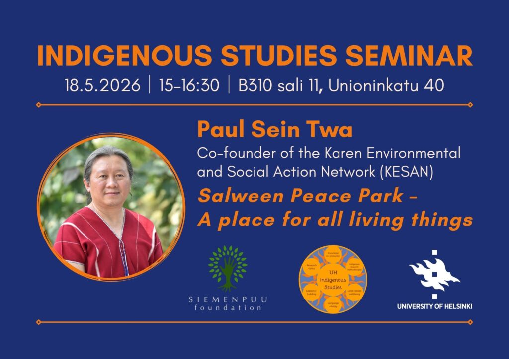 Seminar poster with texts, logos and a picture of the speaker.